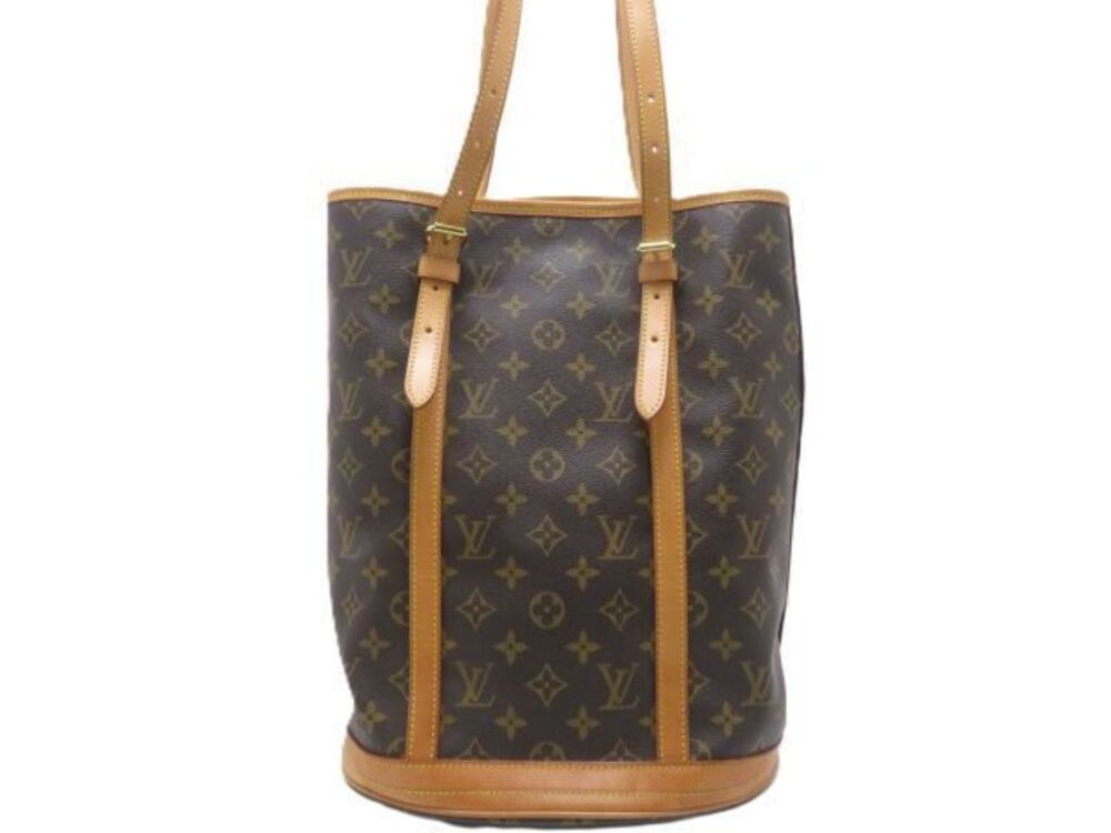 LOUIS VUITTON Bucket Monogram Leather Shoulder Brown